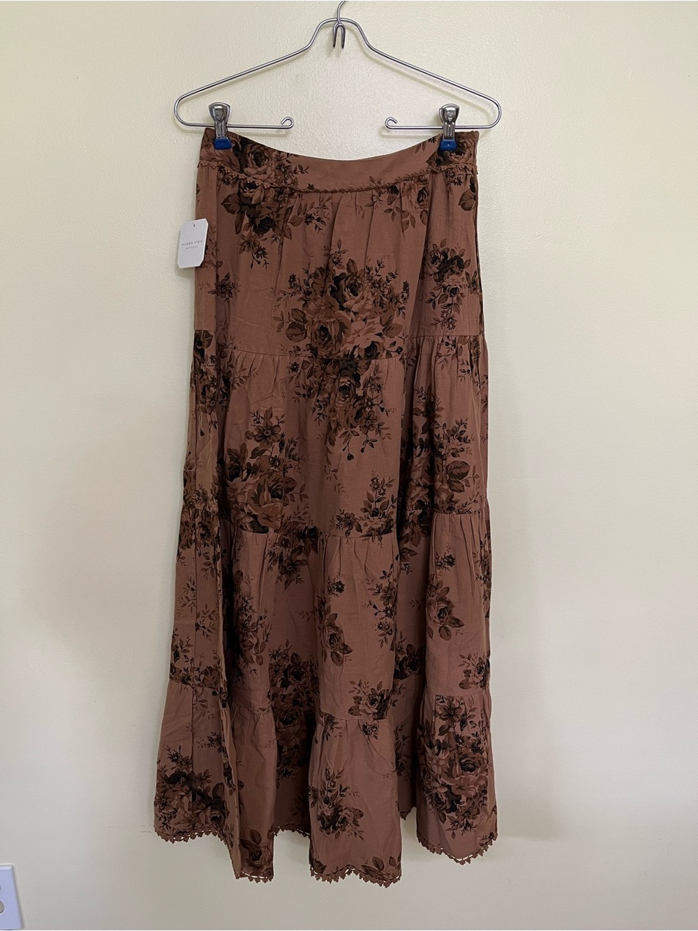 NEW Altar’d State Brown Floral Maxi Skirt Size Medium NWT - Picture 4 of 8